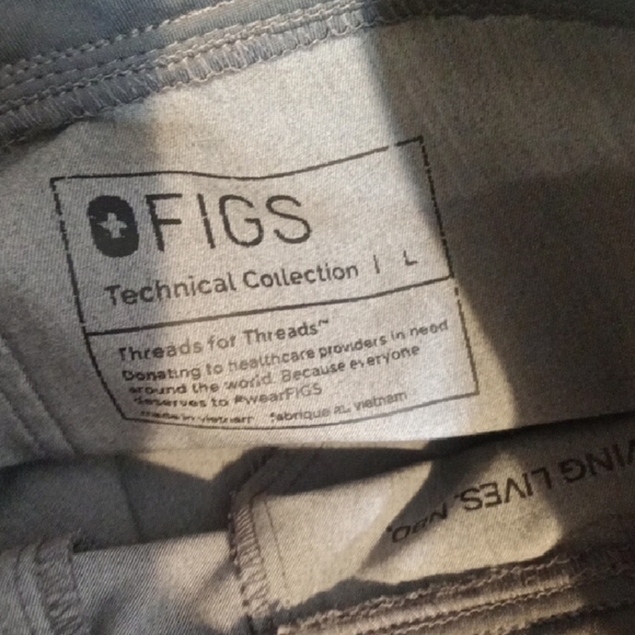 Figs Gray Track Pants Joggers with Elastic Waistband Casma Zamora Style Womens - Picture 6 of 13